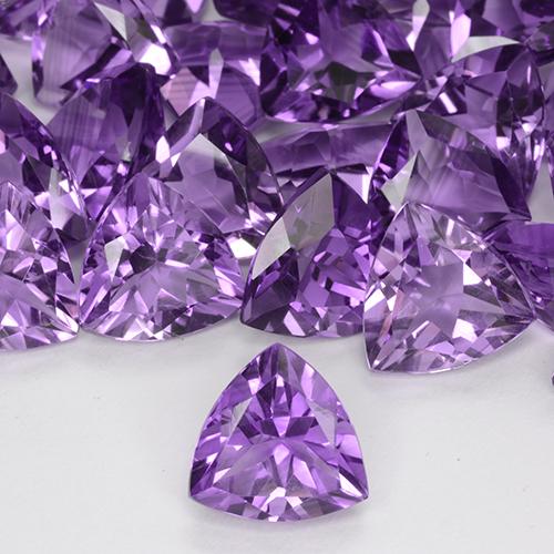 Ametista violetto rosato naturale da 2,12 ct, taglio trillion, VVS-VS