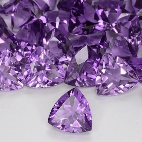 Ametista violetto rosato naturale da 2,12 ct, taglio trillion, VVS-VS