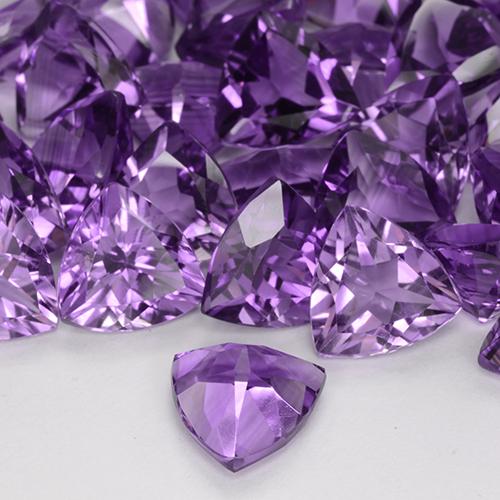 Ametista violetto rosato naturale da 2,12 ct, taglio trillion, VVS-VS