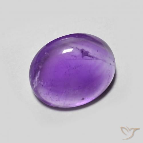 Ametista Viola scuro naturale da 3.21 ct, Ovale, Trasparente