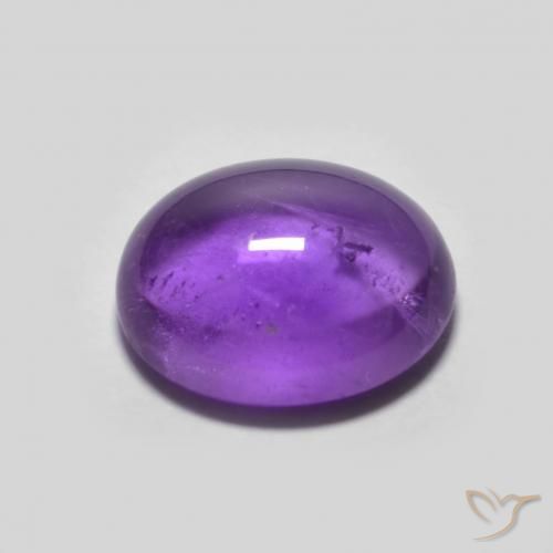 Ametista Viola scuro naturale da 3.21 ct, Ovale, Trasparente