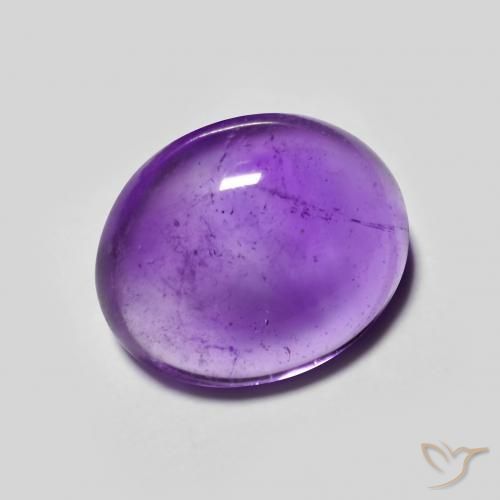 Ametista Viola scuro naturale da 3.99 ct, Ovale, Trasparente
