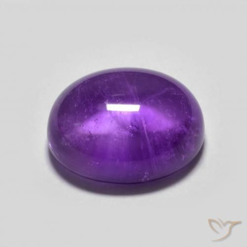 Ametista Viola scuro naturale da 4.09 ct, Ovale, Trasparente