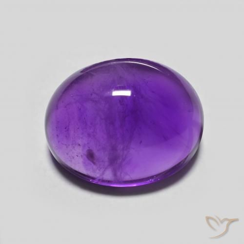 4.17ct Naturale viola vivido Ametista, Ovale, Trasparente