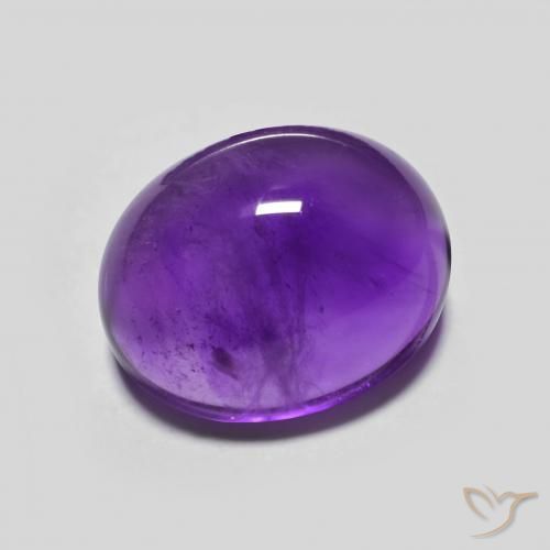 Ametista viola vivido naturale da 4.17 ct, Ovale, Trasparente