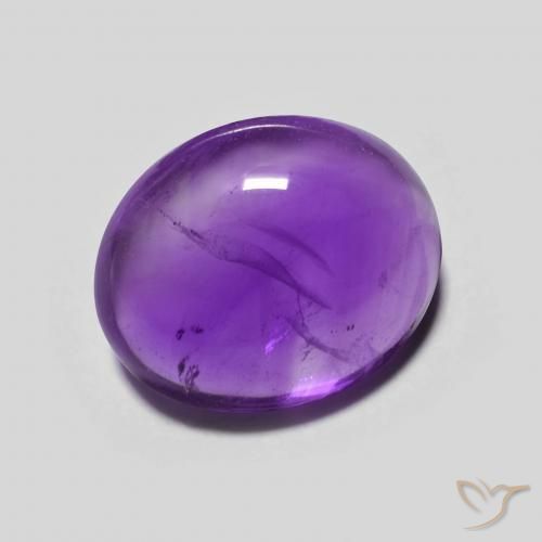 Ametista Viola scuro naturale da 3.61 ct, Ovale, Trasparente
