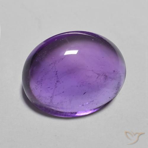 Ametista viola intenso naturale da 3,80 ct, taglio ovale, trasparente