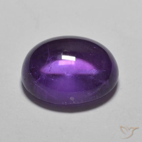 Ametista viola intenso naturale da 3,80 ct, taglio ovale, trasparente