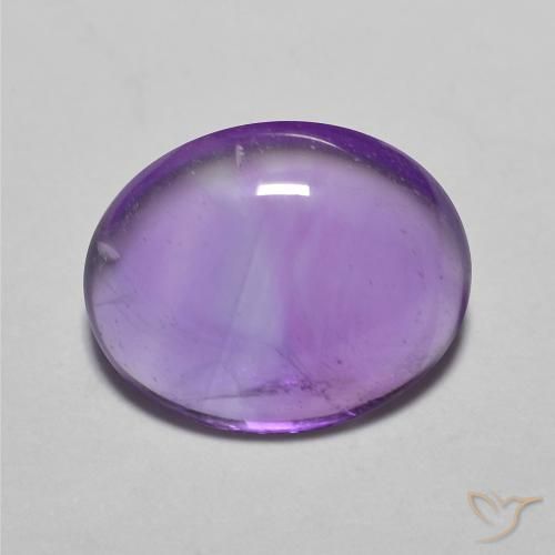 3.16ct Naturale viola vivido Ametista, Ovale, Trasparente