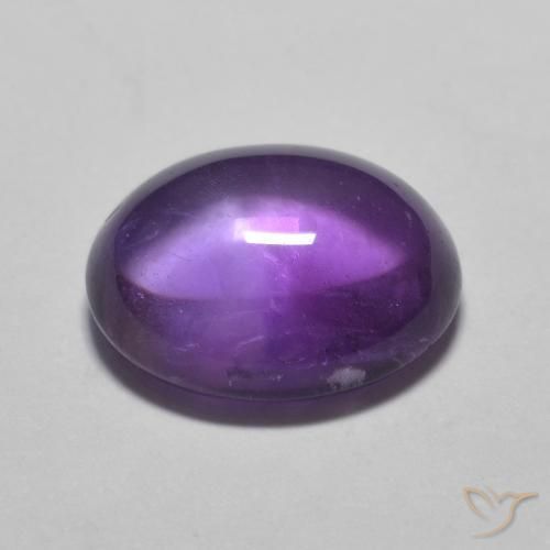 Ametista viola vivido naturale da 3.16 ct, Ovale, Trasparente