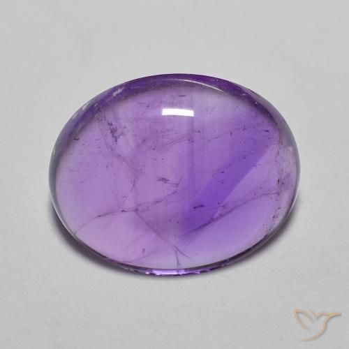 3.71ct Naturale viola vivido Ametista, Ovale, Trasparente