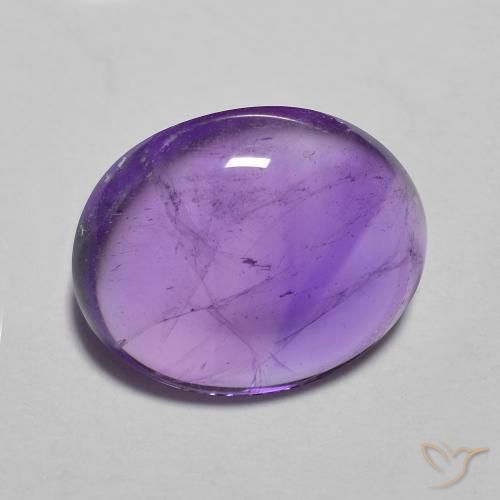 Ametista viola vivido naturale da 3.71 ct, Ovale, Trasparente