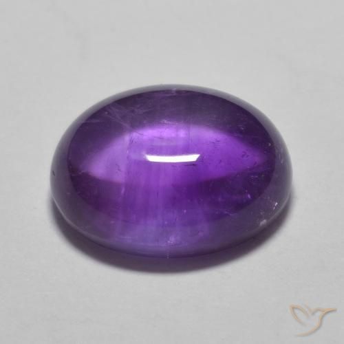 Ametista viola vivido naturale da 3.71 ct, Ovale, Trasparente