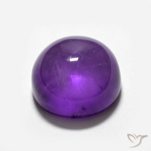 Ametista viola vivido naturale da 3.67 ct, Rotondo, Trasparente