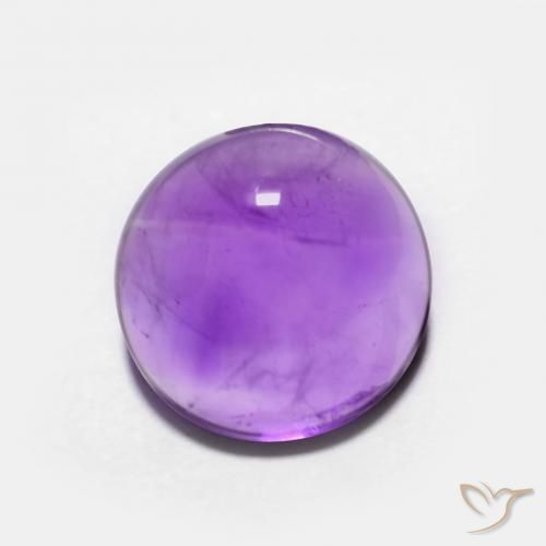 Ametista Viola Intenso naturale da 2.60 ct, Taglio rotondo, Trasparente