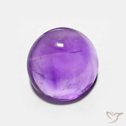 Ametista Viola Intenso naturale da 2.60 ct, Taglio rotondo, Trasparente