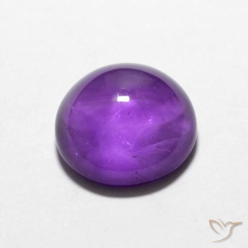 Ametista Viola Intenso naturale da 2.60 ct, Taglio rotondo, Trasparente