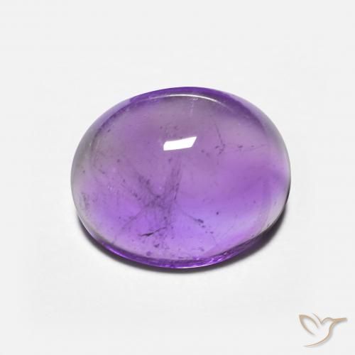 3.36ct Naturale Viola violaceo intenso Ametista, Ovale, Trasparente