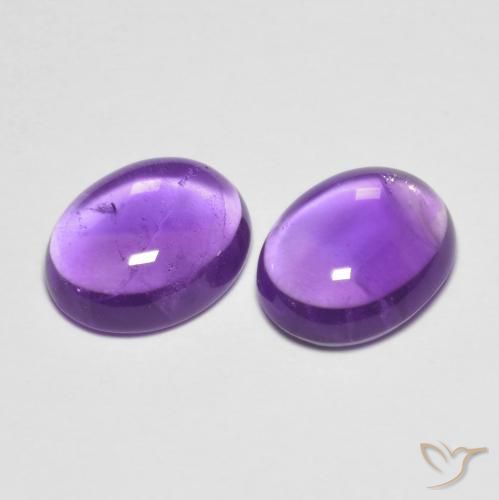 6.84ctw Naturale Viola violaceo medio Ametista, Ovale, Trasparente