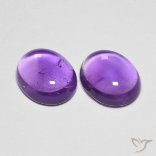 Gemme di Ametista Viola violaceo medio naturale da 6.84 ct, Ovale, Trasparente