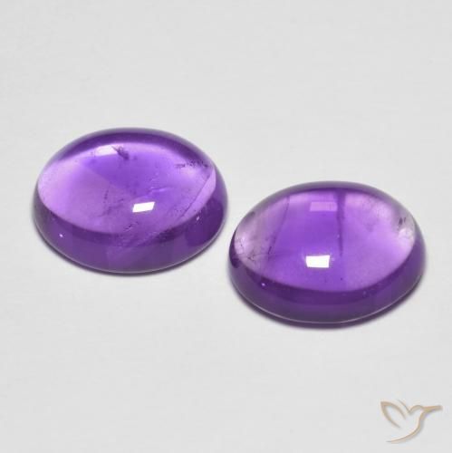 Gemme di Ametista Viola violaceo medio naturale da 6.84 ct, Ovale, Trasparente
