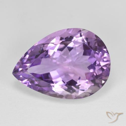 11.09ct Naturale Viola rosa medio Ametista, Forma a pera, VVS-VS