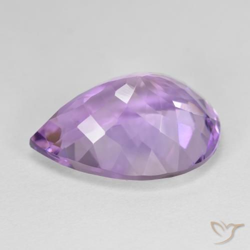 Ametista Viola rosa medio naturale da 11.09 ct, Forma a pera, VVS-VS