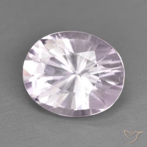 Ametista Viola rosato chiaro naturale da 4.69 ct, Ovale, VVS