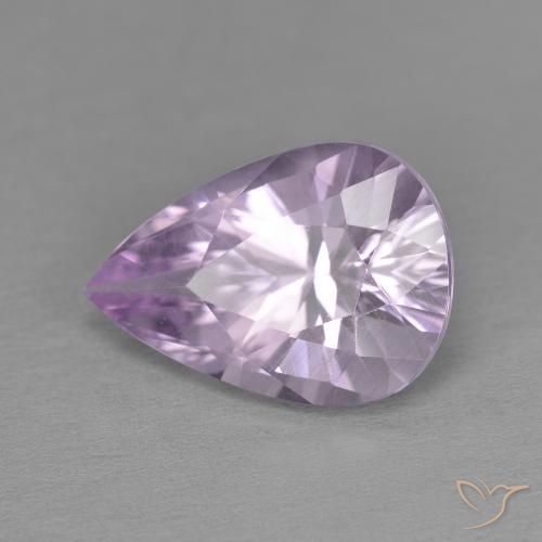 Ametista Viola Iris Chiaro naturale da 4.65 ct, Forma a pera, VVS