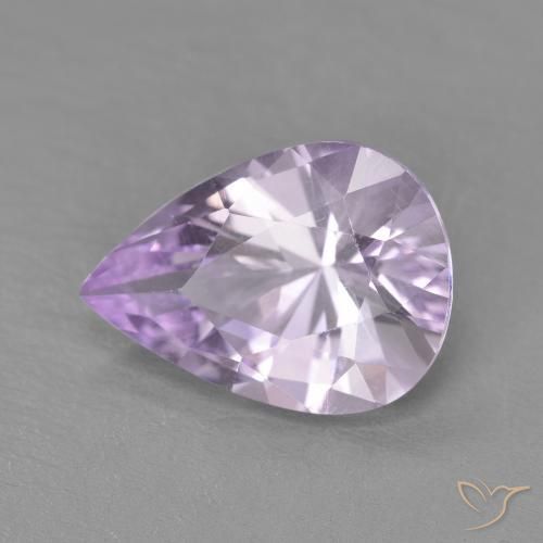 3.36ct Naturale Viola chiaro Ametista, Forma a pera, VVS