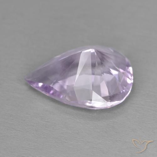 Ametista Viola chiaro naturale da 3.36 ct, Forma a pera, VVS