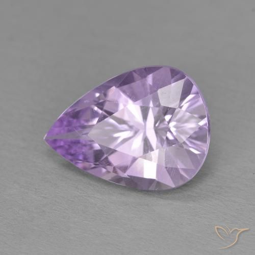 Ametista Viola medio naturale da 3.15 ct, Forma a pera, VVS