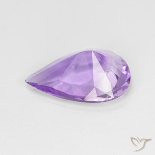 Ametista Viola medio naturale da 3.15 ct, Forma a pera, VVS