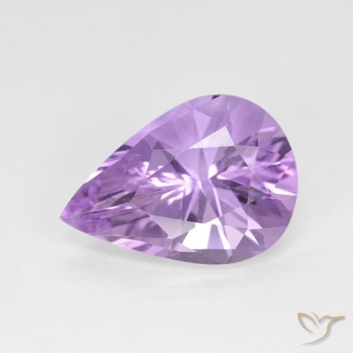 3.14ct Naturale Viola medio Ametista, Forma a pera, VVS