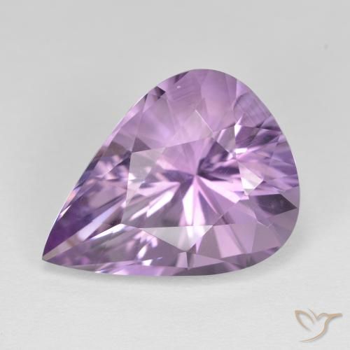 8.26ct Naturale Iris Violetta Ametista, Forma a pera, VVS