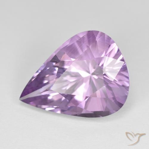 Ametista Iris Violetta naturale da 8.26 ct, Forma a pera, VVS
