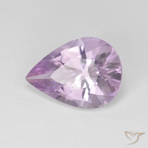 Ametista Viola medio naturale da 2.65 ct, Forma a pera, VVS