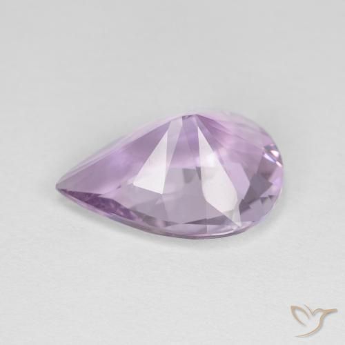 Ametista Viola medio naturale da 2.65 ct, Forma a pera, VVS