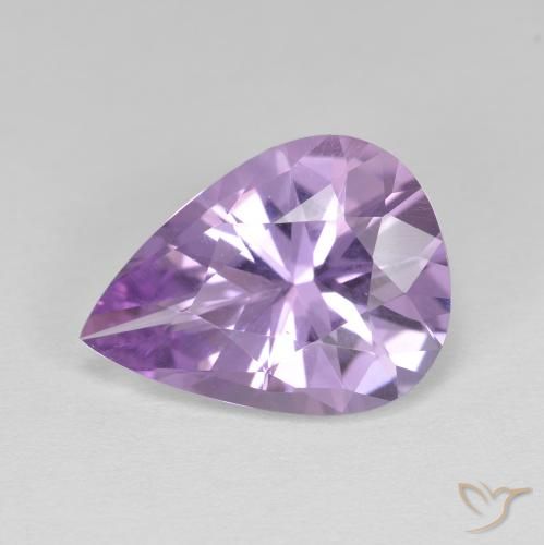 3.74ct Naturale Viola medio Ametista, Forma a pera, VVS