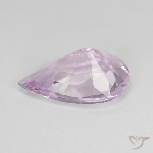 Ametista Viola rosato molto chiaro naturale da 4.15 ct, Forma a pera, VVS