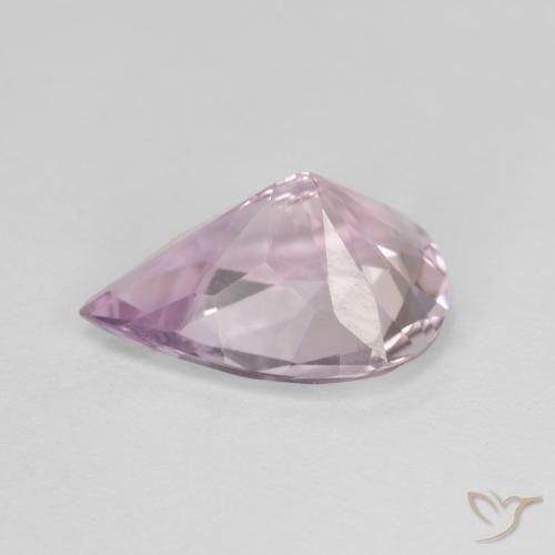 Ametista Viola grigiastro chiaro naturale da 2.64 ct, Forma a pera, VVS