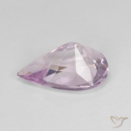 Ametista Rosa chiaro-Viola naturale da 3.93 ct, Forma a pera, VVS-VS