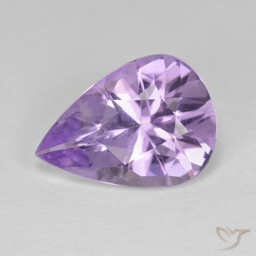 3.86ct Naturale Medium Light-Violet Ametista, Forma a pera, VVS-VS