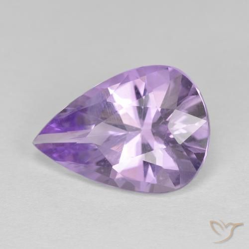 Ametista Medium Light-Violet naturale da 3.86 ct, Forma a pera, VVS-VS