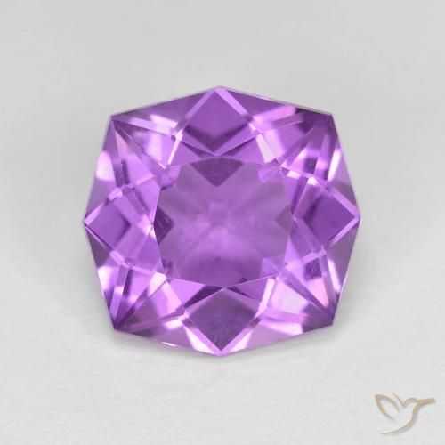 4.27ct Naturale Viola violaceo medio Ametista, Taglio a fantasia, VVS