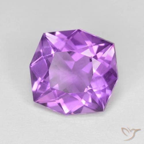 Ametista Viola violaceo medio naturale da 4.27 ct, Taglio a fantasia, VVS