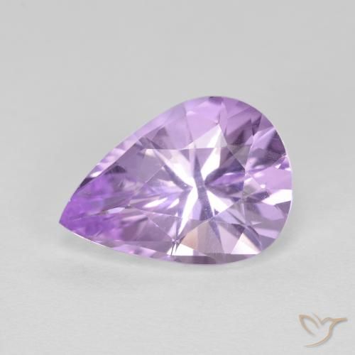 2.64ct Naturale Viola medio Ametista, Forma a pera, VVS