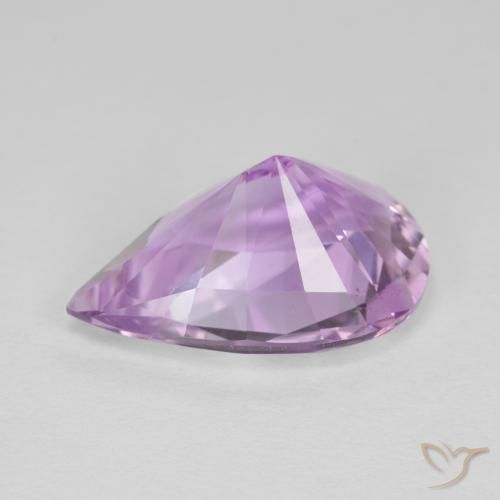 Ametista Viola tendente al rosa naturale da 5.33 ct, Forma a pera, VVS