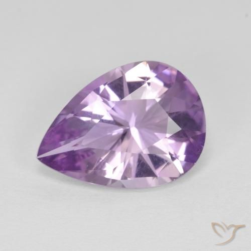 Ametista Iris Violetta naturale da 3.52 ct, Forma a pera, VVS-VS