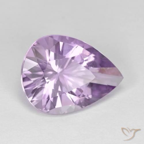 Ametista Iris Violetta naturale da 3.35 ct, Forma a pera, VVS